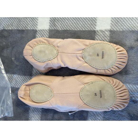 Bloch Womens Prolite 2 Hybrid Pink Leather Criss Cross Slip On Ballet Flats 6C - Picture 4 of 6